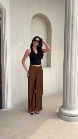 New In 2026 Women's Spring Summer Satin Pants Fashion Elegant High Waist Casual Straight Trousers