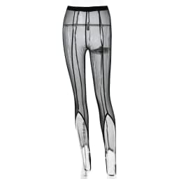 DSMTRC Women Sexy Patchwork High Waist Calf-Length Trouser Mesh See Through Skinny Pants Fashion Female Bottoms New Pencil Pants