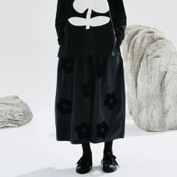 imakokoni 2025 autumn new original design pure cotton flowers black thigh pants culottes women 234234