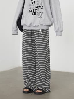CHIC VEN Women Trousers Loose Casual Striped Wide Leg Pants Hanging Straight Casual Trousers Spring Autumn Women 2025
