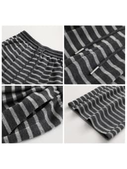 CHIC VEN Women Trousers Loose Casual Striped Wide Leg Pants Hanging Straight Casual Trousers Spring Autumn Women 2025