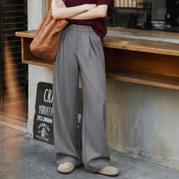 Maden 2026 New Vintage Old Money Grey Suit Pants Women Loose Wide Leg Pleated Straight Thin Draped Summer Formal Trousers Office