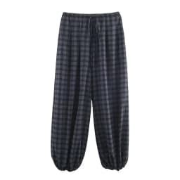 Women's Plaid Puffy Pants Autumn 2025 New Style Versatile Design Casual Harajuku Trousers High Waist Other Material