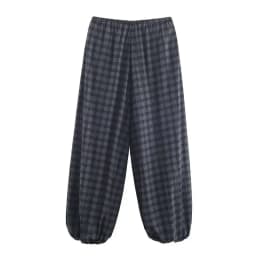 Women's Plaid Puffy Pants Autumn 2025 New Style Versatile Design Casual Harajuku Trousers High Waist Other Material