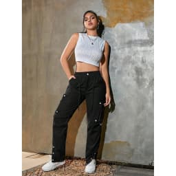 Loose Women's Casual Pants Multi-Pocket Motorcycle Workwear Outdoor Spring Autumn New Style Trousers for Ladies