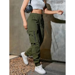 Loose Women's Casual Pants Multi-Pocket Motorcycle Workwear Outdoor Spring Autumn New Style Trousers for Ladies