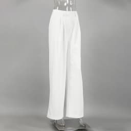 Light Luxury White Women Wide Leg Pants Spring and Autumn Temperament Versatile Commuting Leisure High Waist Straight Leg Pants
