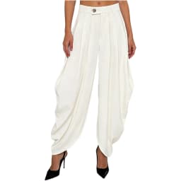 Women Palazzo Pants Trousers Casual SlacksBaroque Pleated Loose Wide Leg Pants Daily Commute Office Pants Women's Trousers