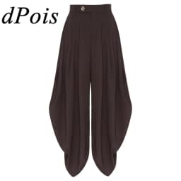 Women Palazzo Pants Trousers Casual SlacksBaroque Pleated Loose Wide Leg Pants Daily Commute Office Pants Women's Trousers