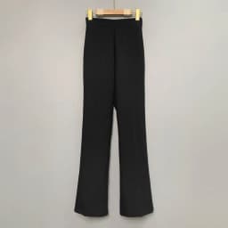 Fashionable Comfortable High Waist Flared Casual Pants Women's Trendy Commute Style Long Pants Polyester Viscose Spandex Blend