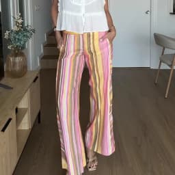 Colorful Striped Low Waist Wide Leg Jeans Slim Fit Flared Hem 2026 Summer Casual Women Denim Pants Trendy Y2K Lady Streetwear