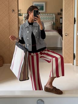 Colorful Striped Low Waist Wide Leg Jeans Slim Fit Flared Hem 2026 Summer Casual Women Denim Pants Trendy Y2K Lady Streetwear