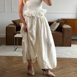 Linad Elegant Apricot Loose Pleated Bloomers Women 2026 Casual Elastic Waist Trousers Female Spring Fashion Sheer Long Pants