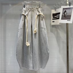 2026 New Women Personalized Woven Hemp Rope Belt Loose Wide-leg Casual Pants Bloomers