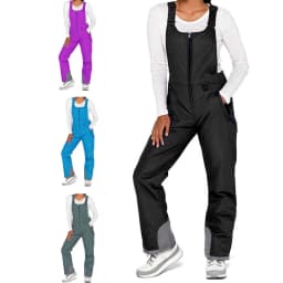 Women Bib Winter Snow Bibs Waterproof Snowboarding Insulated Snowboard Overalls Ripstop Ski Pants Insulated Snow Pants for Women