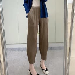 Pleated Women's Radish Pants Miyake 2025 New Summer Casual Large Size Stretch Draped Straight Wide Leg Pants Thin Comfortable