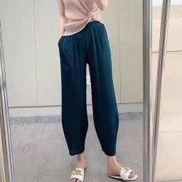 Pleated Women's Radish Pants Miyake 2025 New Summer Casual Large Size Stretch Draped Straight Wide Leg Pants Thin Comfortable