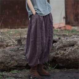 Johnature Women Vintage Ramie Wide Leg Pants Solid Color Elastic Waist Trouser 2025 New Spring Patchwork Women Pants