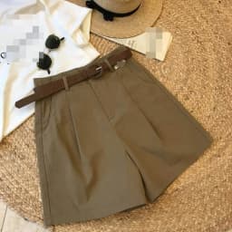 Loose Women's Workwear Shorts Summer High Waist A-Line Wide Leg Casual Pants Outerwear Style Korean Commute Fashion