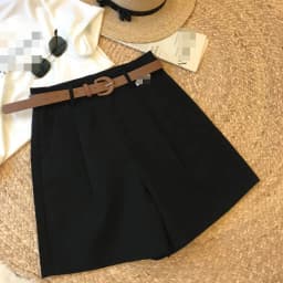 Loose Women's Workwear Shorts Summer High Waist A-Line Wide Leg Casual Pants Outerwear Style Korean Commute Fashion