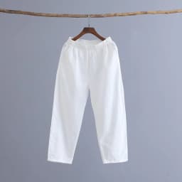 Johnature 2025 New Style Casual Loose Women Calf-length Pants Spring Summer Fashion Solid Cotton Linen Women Pants