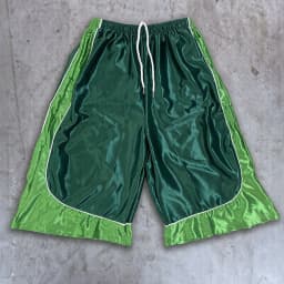 Retro Fashion Color Matching Stitching Sports Cropped Pants Harajuku Elastic  Waist Wide-leg Pants Loose Casual Shorts