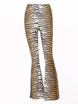 Hugcitar High Waist Leopard Print Flare Leggings 2025 Spring Women Fashion Sexy Bodycon Trousers Club Pants