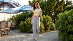 Fold Over Wide Leg Yoga Pants for Women Y2K Low Rise Wide Leg Color Block Foldover Lounge Pants Teen Girls Cute Sweatpants ﻿