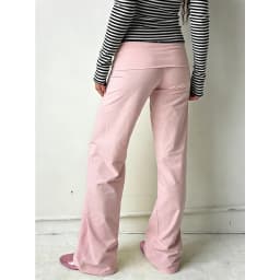 Fold Over Wide Leg Yoga Pants for Women Y2K Low Rise Wide Leg Color Block Foldover Lounge Pants Teen Girls Cute Sweatpants ﻿