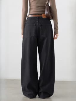 CHIC VEN Korean Women Plus Jeans New Casual Retro Wide Legs Denim Pants Slim Female Trousers Spring Autumn 2025
