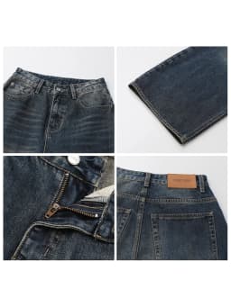 CHIC VEN Korean Women Plus Jeans New Casual Retro Wide Legs Denim Pants Slim Female Trousers Spring Autumn 2025
