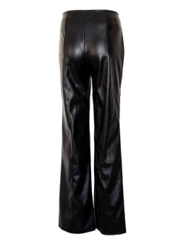Sexy black PU leather pants women straight leg pants trousers woman clothing high waist casual baggy wide leg pants streetwear