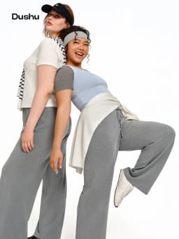 DUSHU 2026 Summer Women's Adjustable Length Draping Textured Casual Pants - Soft Flow Trousers for Daily and Summer Wear