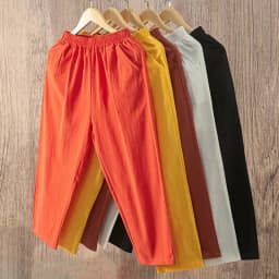 Lucyever Casual Cotton Linen Pants Women 2022 Spring Summer Elastic Waist Ankle Pants Woman Solid Color Harem Trousers Hot Sale