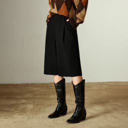 TOYOUTH Women Capris 2025 Winter New Pleated Wide-Leg Elegant Commuting Casual Warm Wool-Blend Trousers