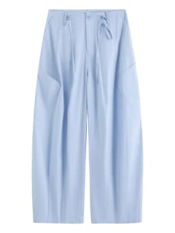 FSLE 2026 Summer Women's Casual Mid-Rise Balloon Pants with Barrel Leg Silhouette - Relaxed Fit for Daily and Summer Wear