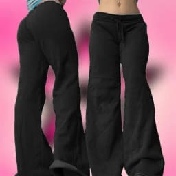 White letter print straight wide-leg pants new low waist casual versatile Harajuku fashion European clothing sexy hot girl style