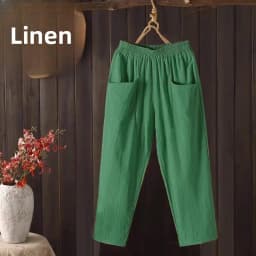 High Waist Cotton Linen Women's Summer Thin Breathable Color Loose Straight Casual Nine Point Pants Trendy Harajuku Style