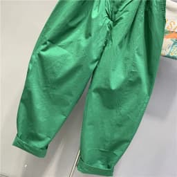 High Waist Loose Fit Harlan Pants Two Buttons Faion Slimming Versatile Casual Cotton Pants Korean Sle Commute Wind