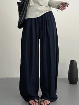 KarSaNy Women Summer Pants Purple Loose High Waist Casual Solid Navy Blue Lyocell Pants Wide Leg Trousers For Women Summer Baggy