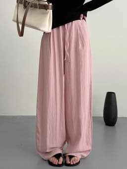 KarSaNy Women Summer Pants Purple Loose High Waist Casual Solid Navy Blue Lyocell Pants Wide Leg Trousers For Women Summer Baggy