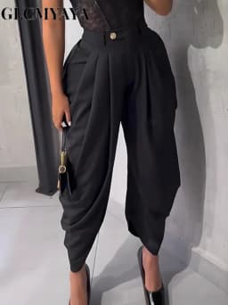 GLCMYAYA Women High Waist Jogger Loose Long Harlen Pants 2025 Fall Autumn OL Work Fashion Active Casual Street Trousers