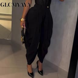 GLCMYAYA Women High Waist Jogger Loose Long Harlen Pants 2025 Fall Autumn OL Work Fashion Active Casual Street Trousers