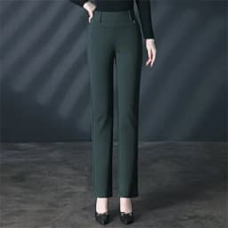 Black Women's High Waist Stretch Suit Pants, Fashion Slim Trousers, Purple Green Brown Pantalones, Asian Size M-6XL