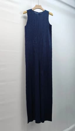 Miyake Pleated Sleeveless Jumpsuit 2025 Summer New Casual Loose Thin Set of High Waist Age Reduction Casual Jumpsuit