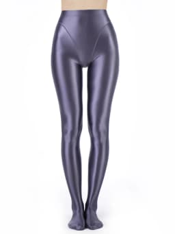 Sexy Women High Waist Sexy Tight Silk Shiny Pencil Pant Oil Glossy Candy Color Smooth Pants Sexy Erotic Lingerie Yoga Leggings