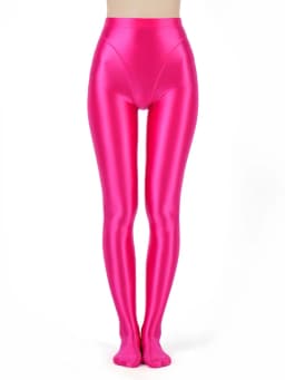 Sexy Women High Waist Sexy Tight Silk Shiny Pencil Pant Oil Glossy Candy Color Smooth Pants Sexy Erotic Lingerie Yoga Leggings
