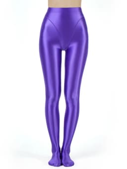 Sexy Women High Waist Sexy Tight Silk Shiny Pencil Pant Oil Glossy Candy Color Smooth Pants Sexy Erotic Lingerie Yoga Leggings
