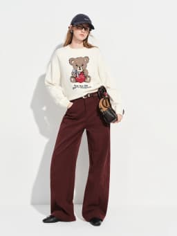 FSLE Sanded Narrow Straight-Leg Jeans for Women Fall Winter 2025 New Arrival Retro Relaxed Slimming Pants Floor Lenghth Pants