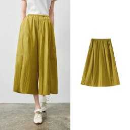 TOYOUTH Women's High Waist Wide Leg Skort 2026 Autumn New Accordion Pleated Slimming Flattering Office Commute Workwear Chic